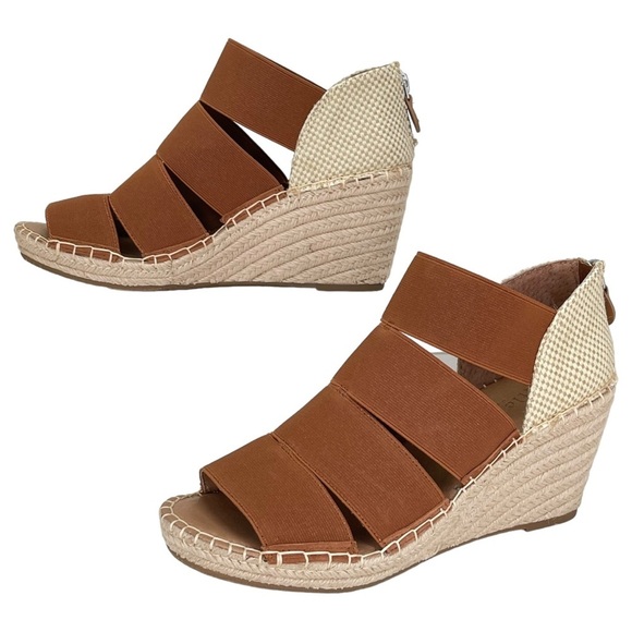 Gentle Souls Charli Cognac Elastic Womens Wedge Sandals Size 9M - Picture 10 of 12